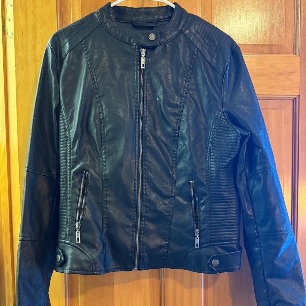 Faux leather jacket